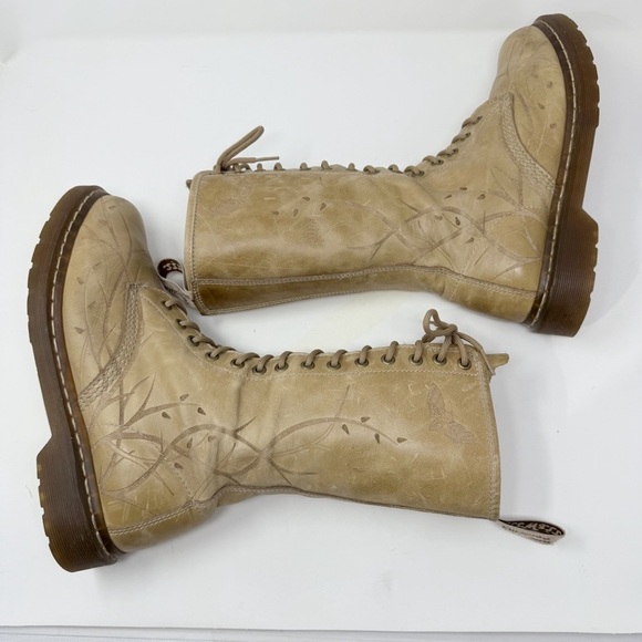 Dr. Martens Festival 11810 Butterfly Tan Leather Boots/ vintage rare style - Picture 3 of 16